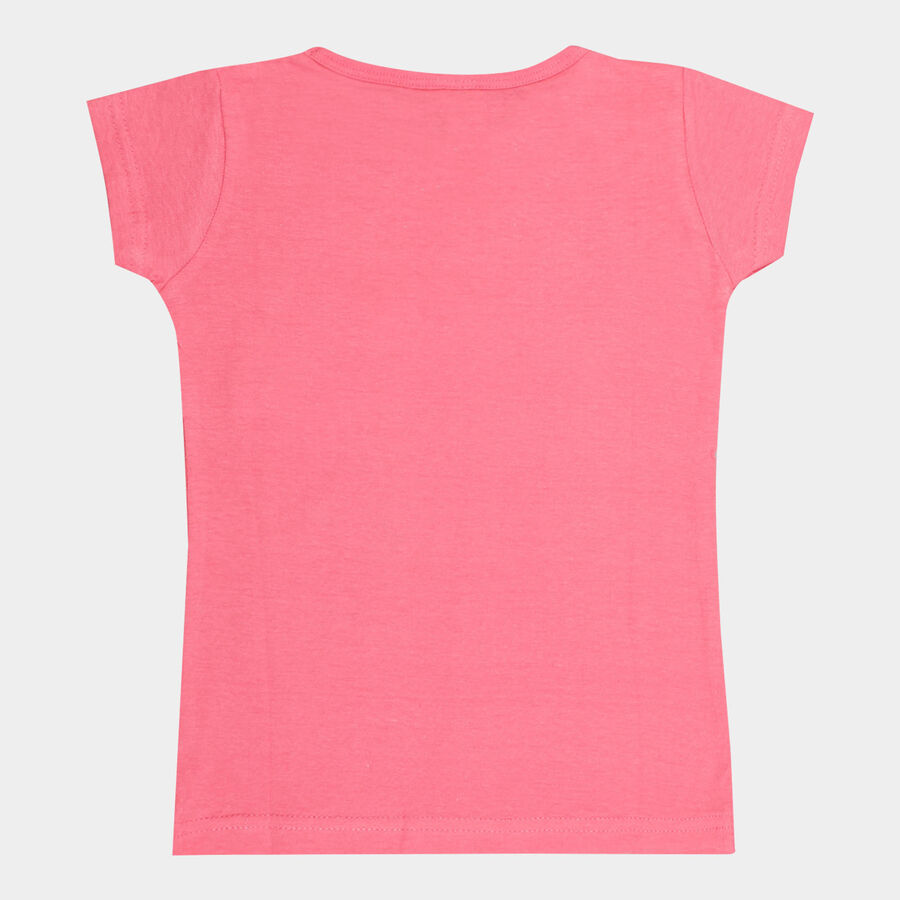 Girls Cotton T-Shirt, Pink, large image number null