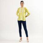 Women's Bright Lime Green Cotton Mandarin Collar Embroidered Kurti, हल्का हरा, small image number null