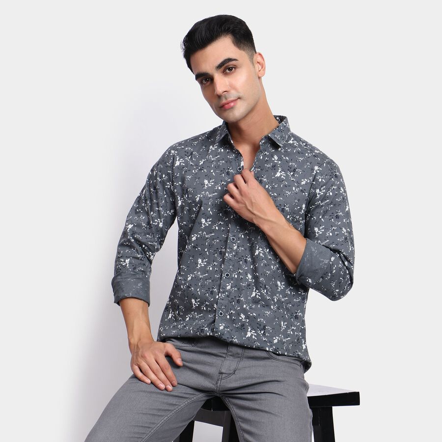 Men's 100% Cotton Casual Shirt, गहरा हरा, large image number null