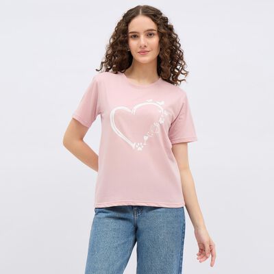 Men's LLC Round Neck Printed T-Shirt