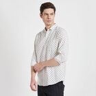 Printed Casual Shirt, White, small image number null