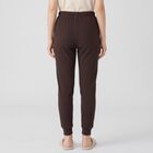 Women's Brown Ribbed Thermal, भूरा, small