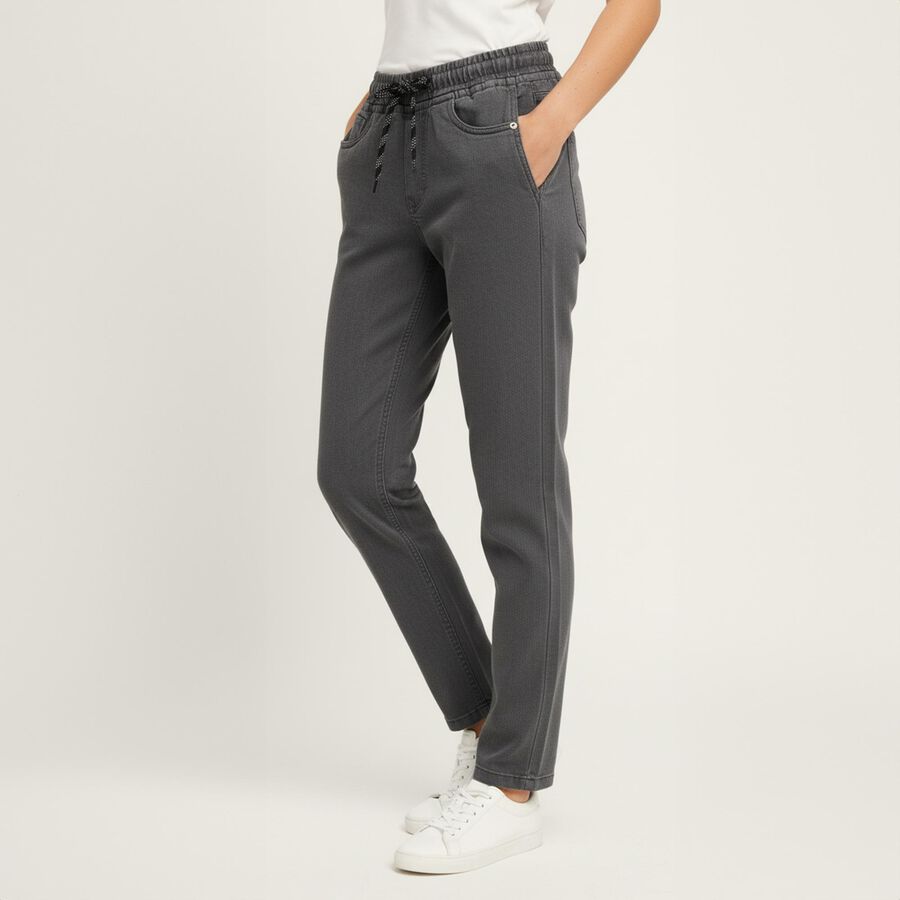 Boys' Charcoal Grey Regular Fit Jogger Jeans, Light Grey, large