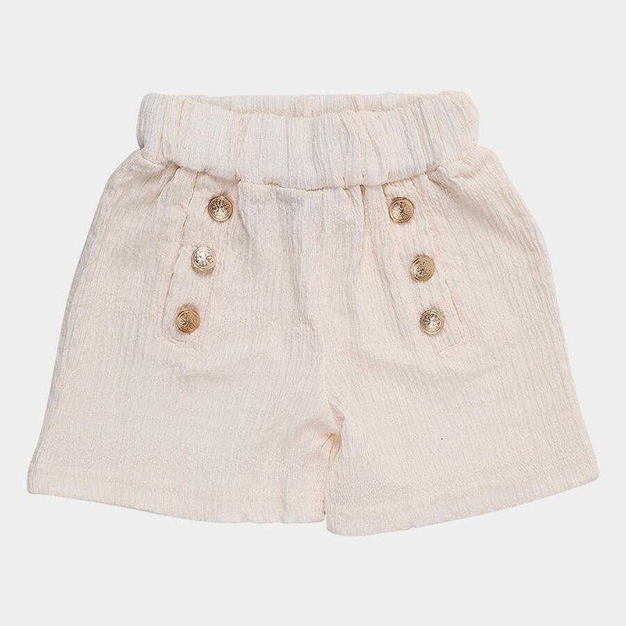 Girls' Shorts, ऑफ व्हाइट, large