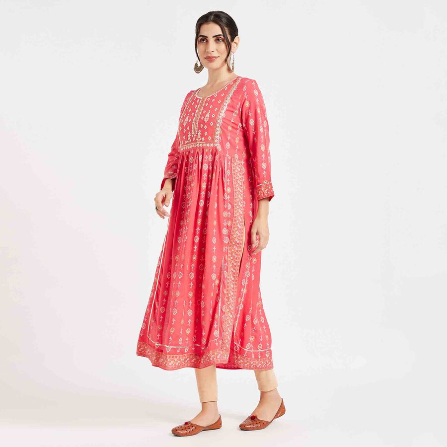 Embroidered Kurta, Coral, large image number null