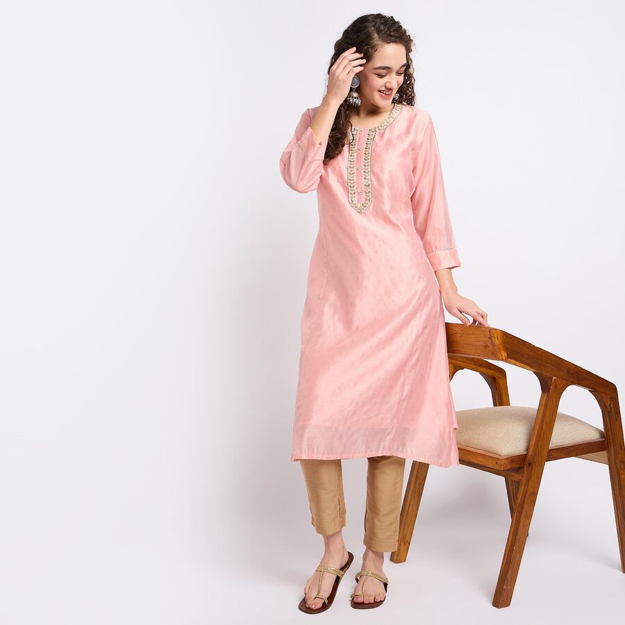 Ladies' Kurta, पीच, large image number null