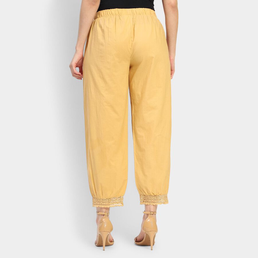 Ladies' 100% Cotton Palazzos , गहरा पीला, large image number null