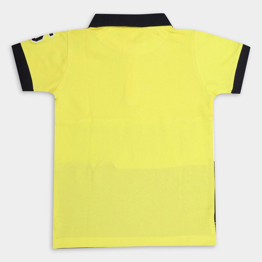 Boys' 100% Cotton Half Sleeves T-Shirt , पीला, large image number null