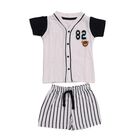 Infants' White Cotton V-Neck Applique Baba Suit, Navy Blue, small image number null