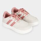 Women's White Lace-Up Low-Top Sneakers, Off White, small