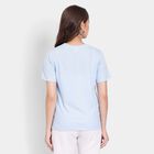 Ladies' Round Neck T-Shirt, हल्का नीला, small image number null