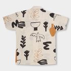 Boys' Muted Beige Cotton Regular Collar Casual Shirt, Beige, small image number null