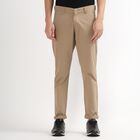 Men's Slim Fit Casual Trousers, Beige, small image number null