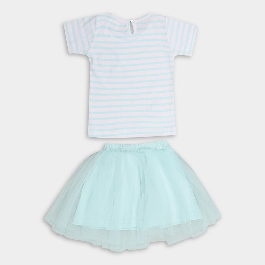 Infants' Top Skirt, Light Blue, large image number null