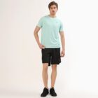 Men's Light Aqua Crew Neck Athleisure T-Shirt, Aqua, small