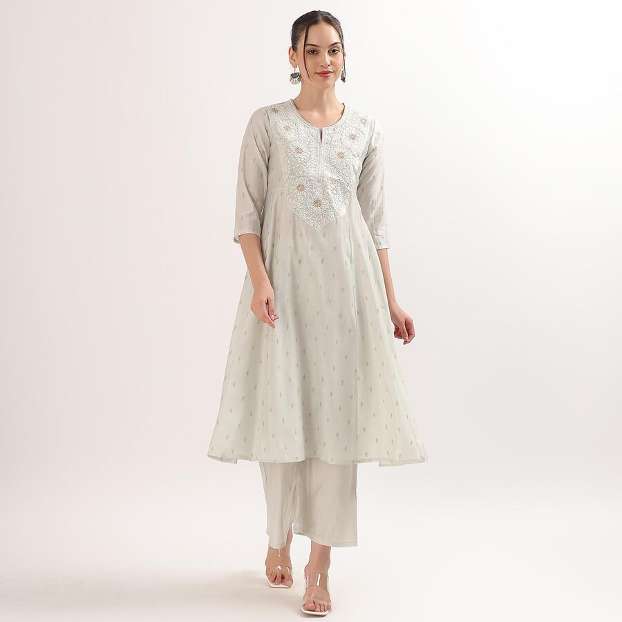 Ladies' Kurta, हल्का ग्रे, large image number null