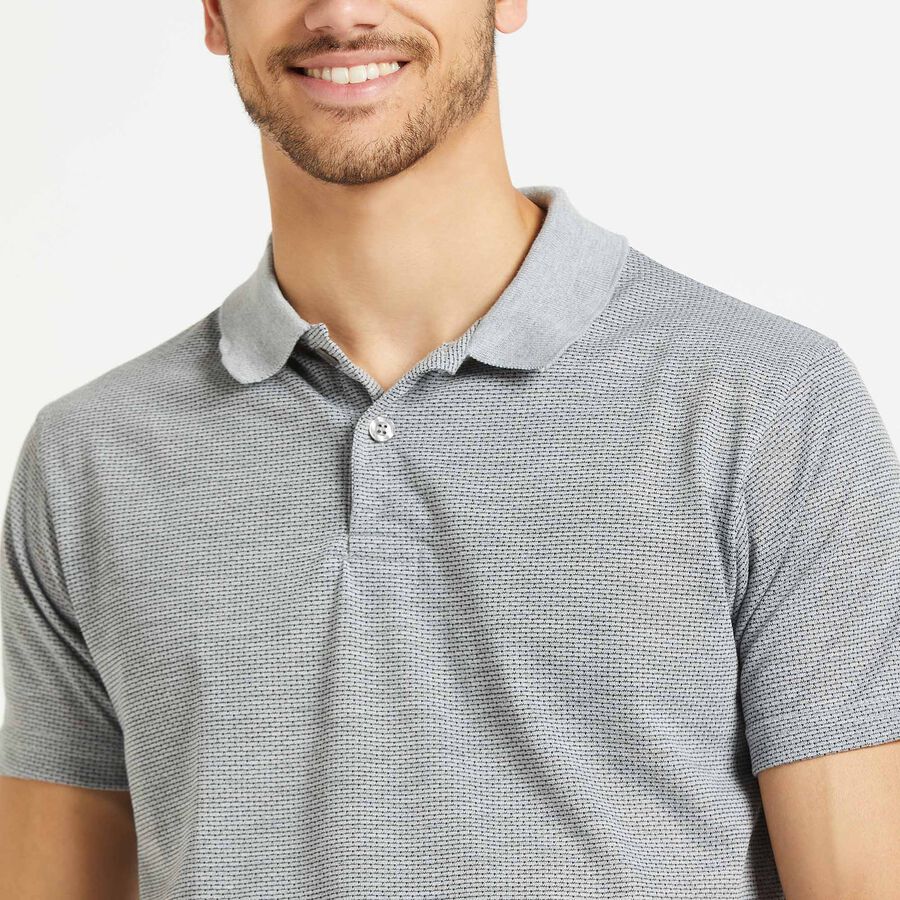 Solid Polo Shirt, Light Grey, large image number null