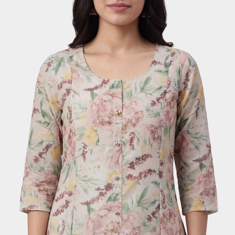 Women's Soft Light Pink Minimalist Ethnic Set, हल्का गुलाबी, large