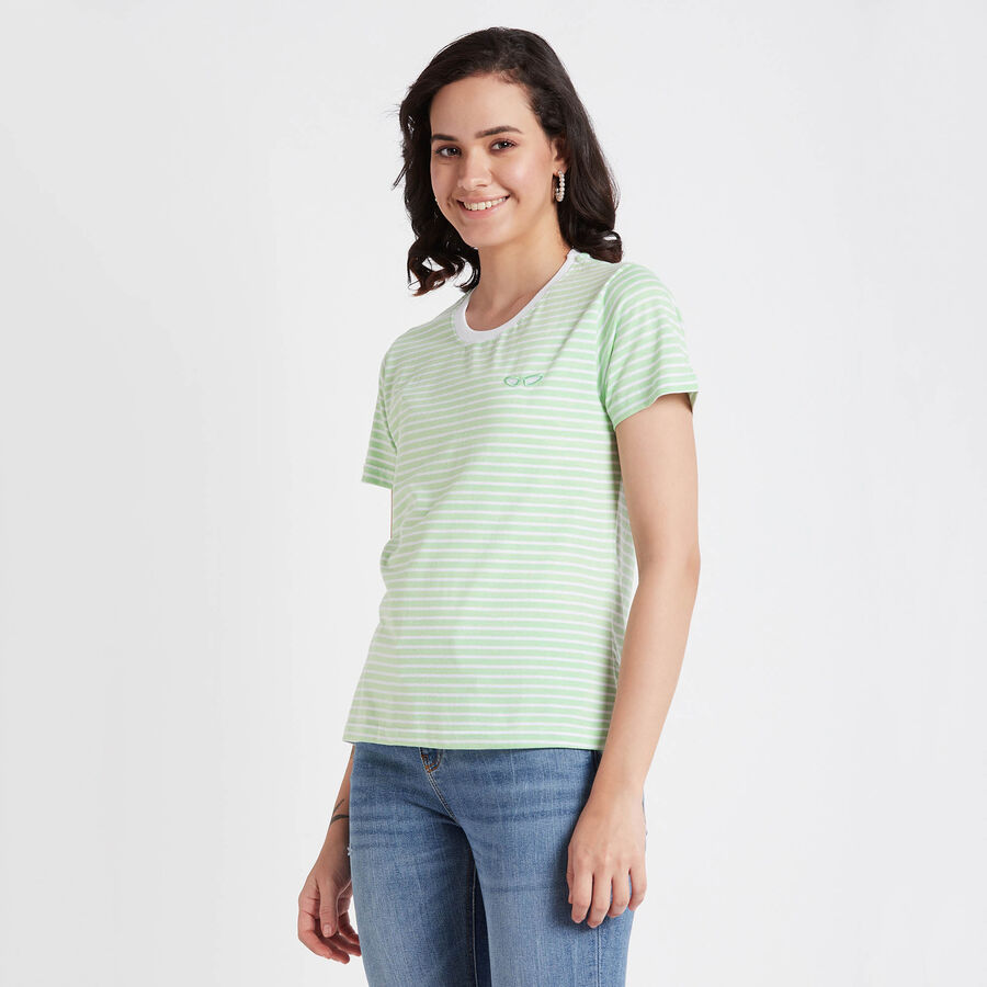 All Over Print Round Neck T-Shirt, हल्का हरा, large image number null