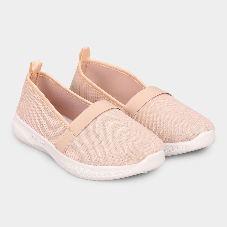 Women's Soft Peach Slip-On Casual Shoes, Peach, large