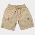 Boys Beige Regular Fit Cargo Bermuda Shorts, Beige, small