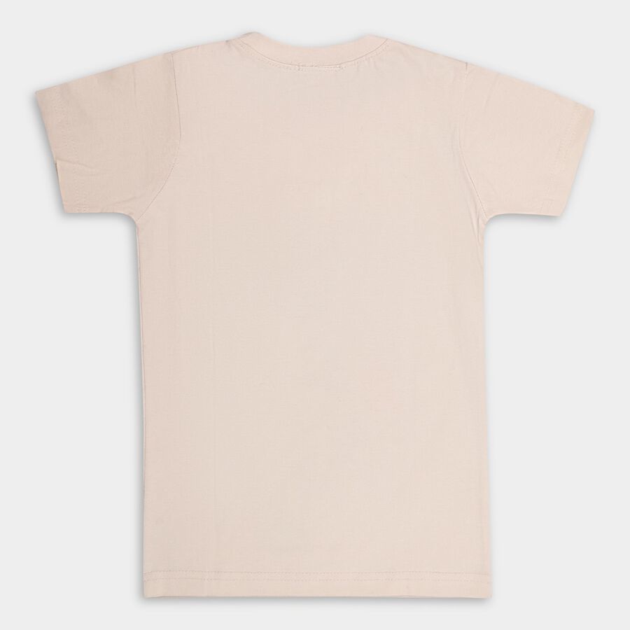 Boys' 100% Cotton Half Sleeves T-Shirt, गहरा पीला, large image number null