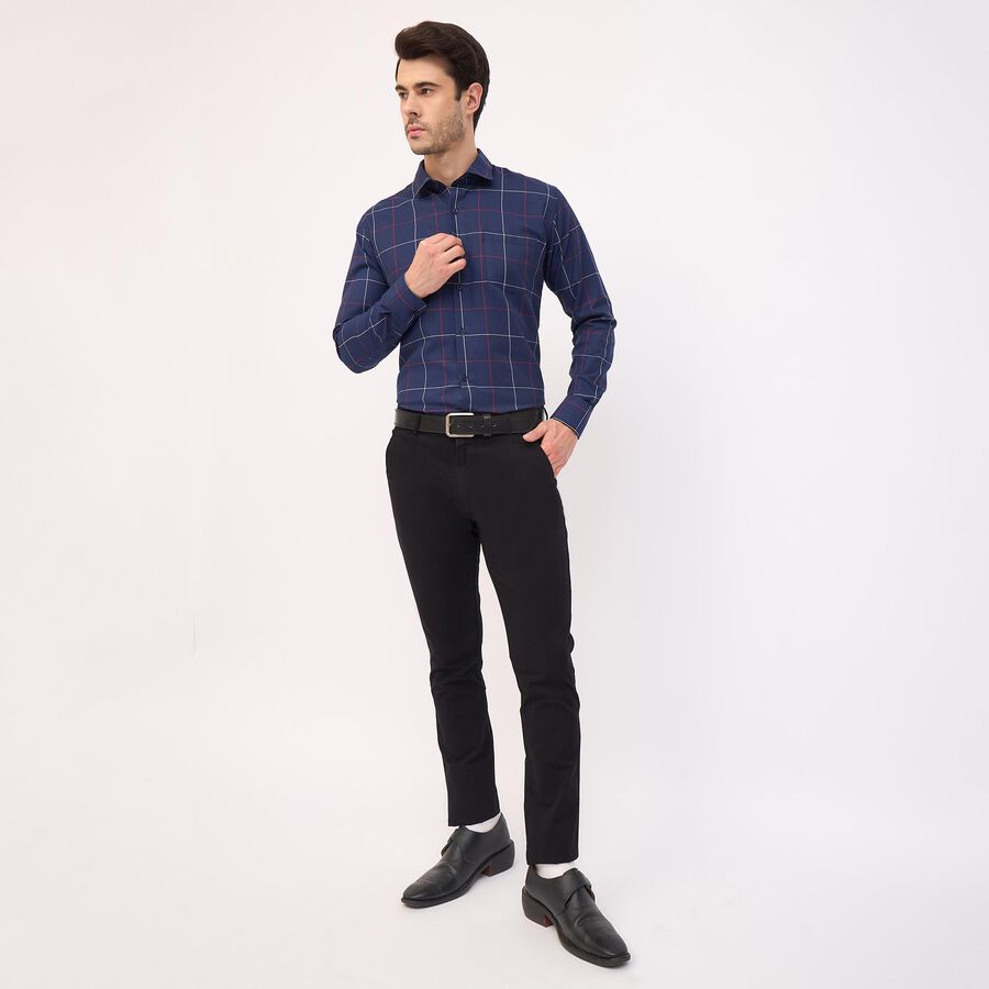 Men's Formal Shirt, Navy Blue, large image number null