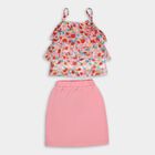 Girls' Top Skirt, हल्का गुलाबी, small image number null