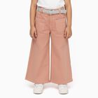 Girls' Dusty Pink Wide-Leg High Waist Jeans, हल्का गुलाबी, small image number null