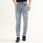 Men's Light Blue Slim Fit Classic Jeans, मध्यम नीला, small image number null