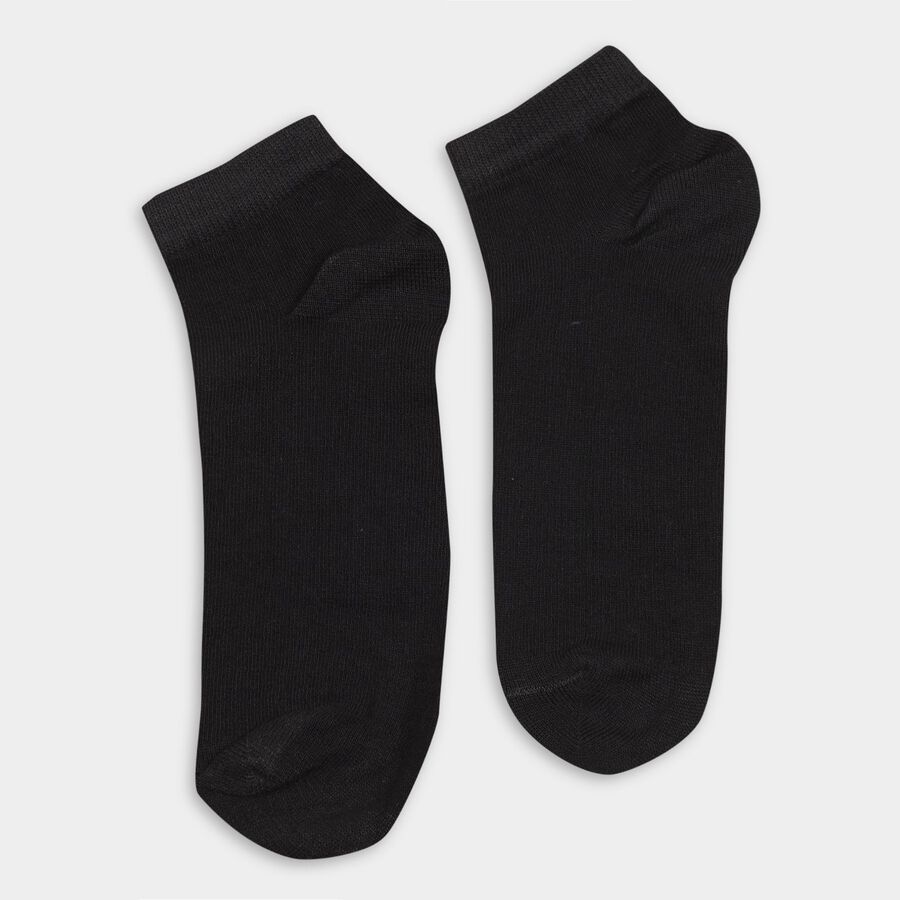 Men's Socks (Pack of 3), काला, large