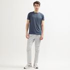 Men's Midnight Blue Crew Neck Slim Fit T-Shirt, Mid Blue, small image number null
