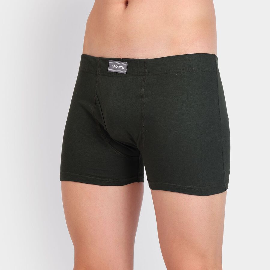 Men's 100% Cotton Trunks, Olive, large image number null