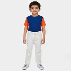 Boys' White Regular Fit Cotton Jeans, Off White, small