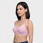 Women's Lilac Cotton V-Neck Bralette Bra, लाइलेक, small