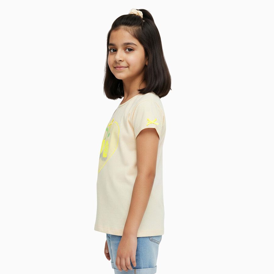 Girls' T-Shirt, Beige, large image number null