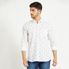 Cotton Printed Casual Shirt, White, small image number null