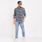 Checks Casual Shirt, Dark Blue, small image number null