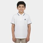 Boys White Polo Neck Polo Boys T-Shirt, Off White, small