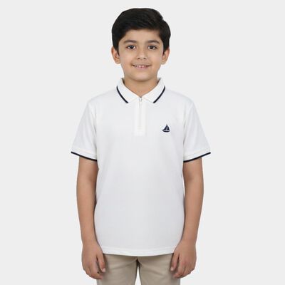 Boys White Polo Neck Polo Boys T-Shirt