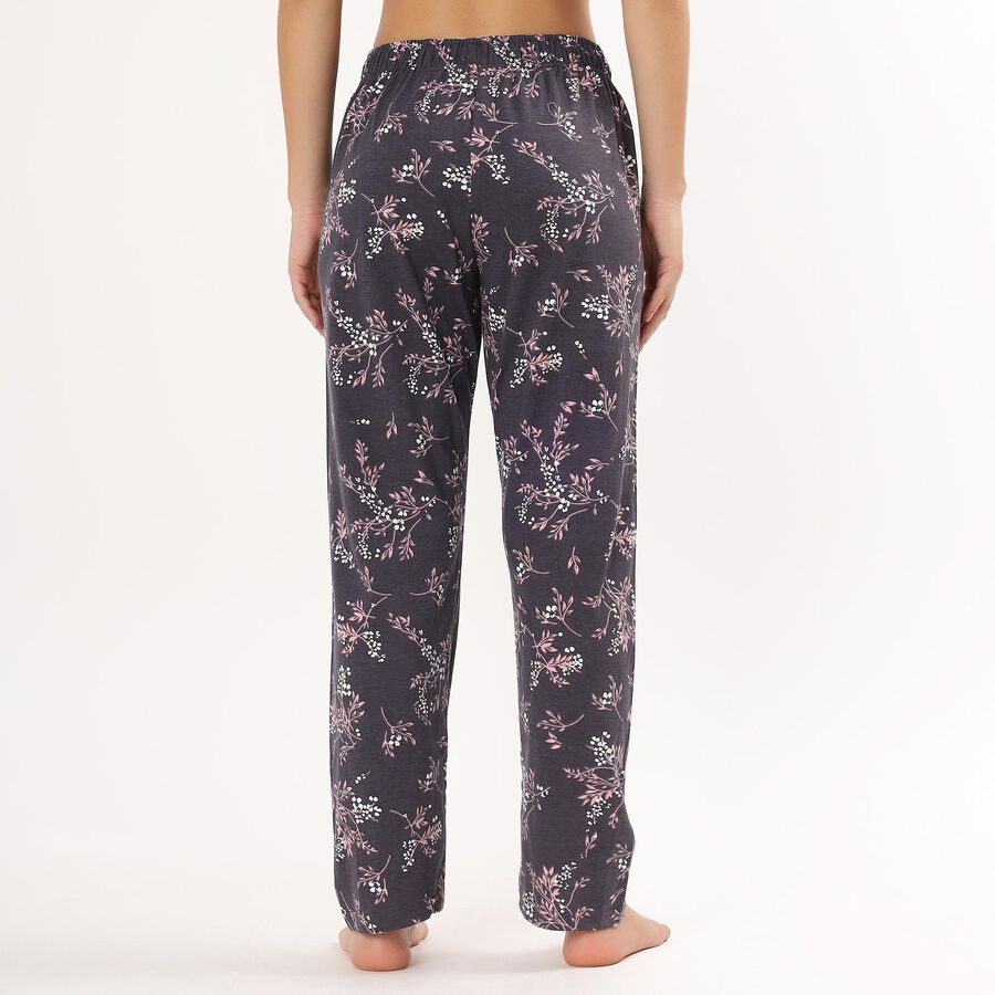 Women's All Over Printed Full Length Pyjama, Navy Blue, large image number null