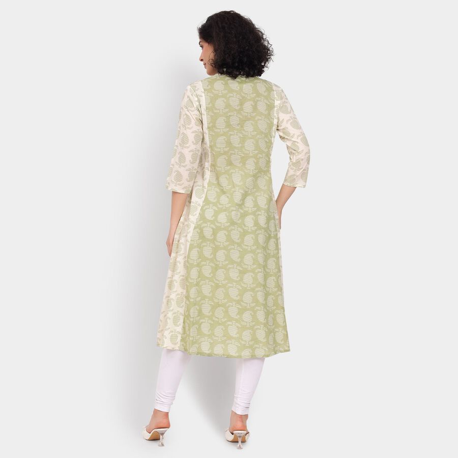 Ladies' Cotton Kurta, Light Green, large image number null