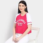 Ladies' 100% Cotton Crop  Top, Pink, small image number null
