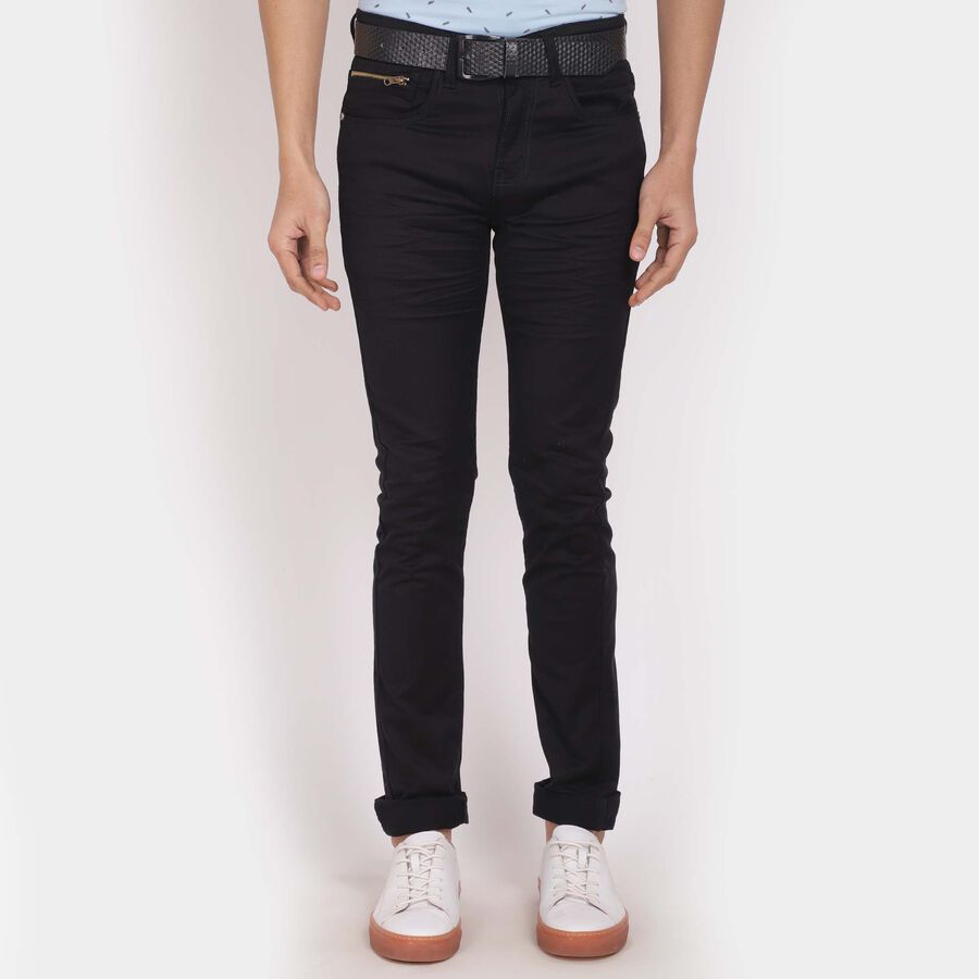 Classic 5 Pocket Skinny Fit Jeans, Black, large image number null