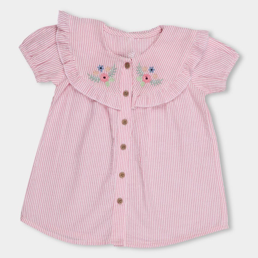 Infants' 100% Cotton Regular Collar Shirt , Light Pink, large image number null