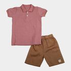 Boys Light Pink Neck Baba Suit, Light Pink, small
