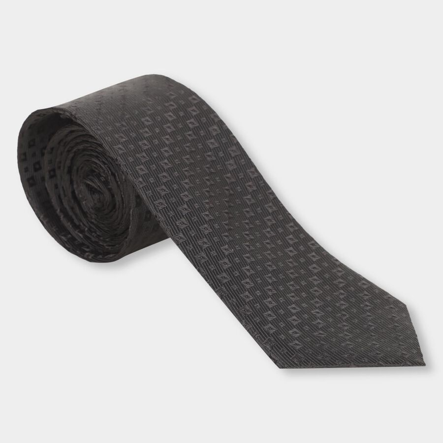 Men's Tie , काला, large