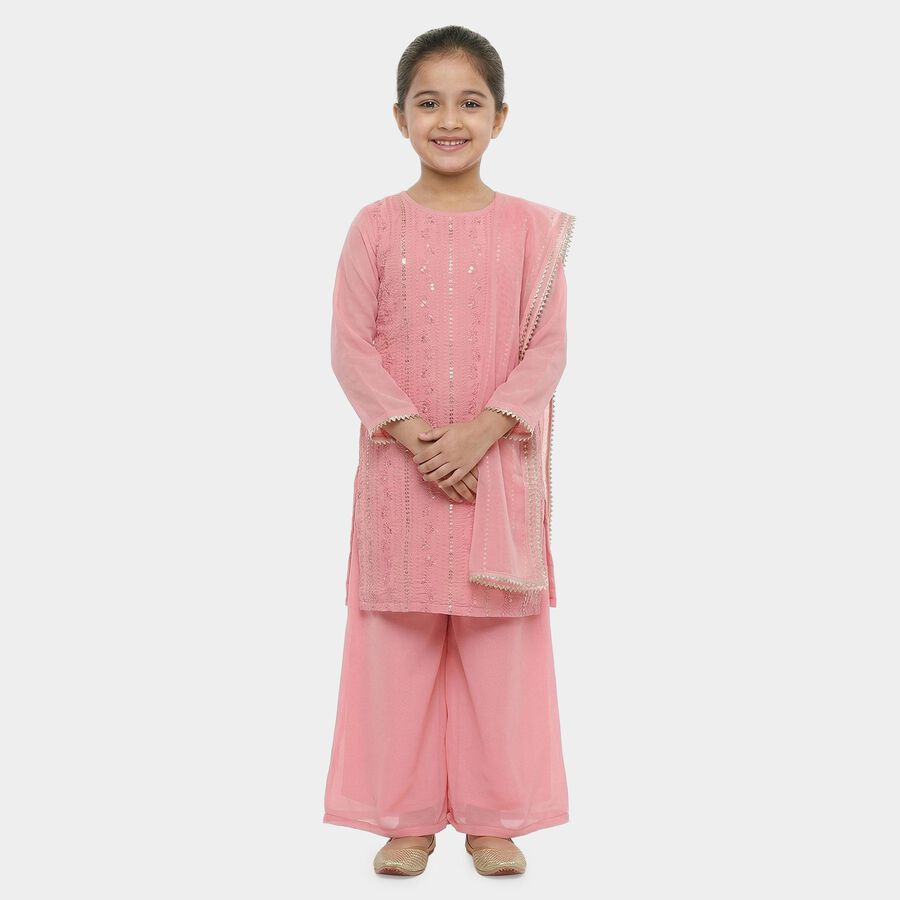 Girls Light Pink Fusion Set, हल्का गुलाबी, large