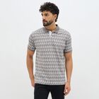 Men's Dark Grey Cotton Polo Collar Casual T-Shirt, Dark Grey, small image number null