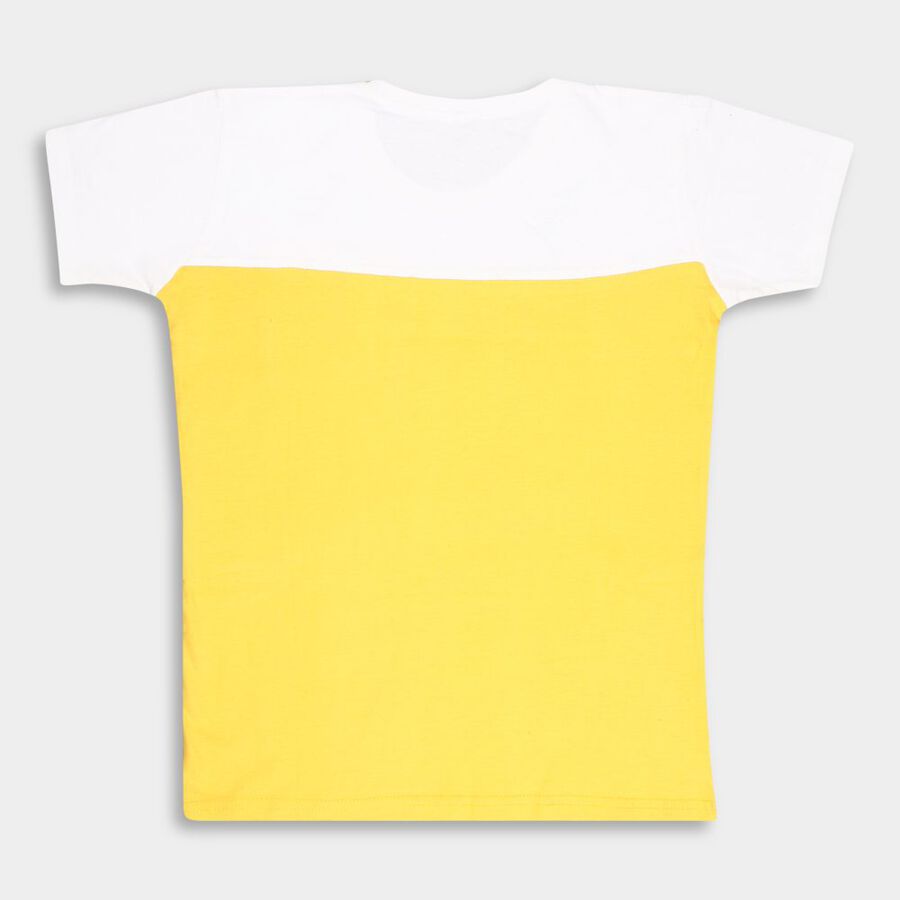 Boys' Cotton T-Shirt, Mustard, large image number null